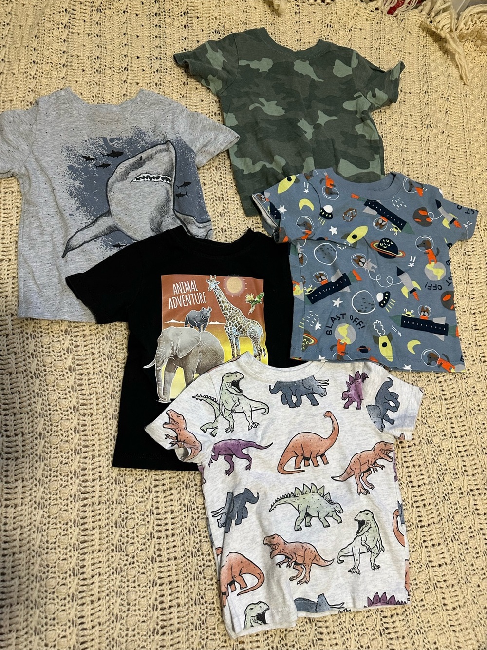 Garanimals 5 Blue Space Print Baby Tee 18M